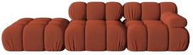 Modulinė sofa Micadoni Bellis 3D, oranžinė, kairinė, 282 x 94 cm x 64 cm