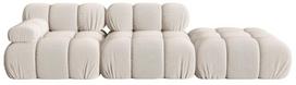Modulinė sofa Micadoni Bellis 3D, smėlio, dešininė, 282 x 94 cm x 64 cm