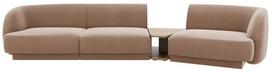 Modulinė sofa Micadoni Miley Blu 40, rusva, dešininė, 300 x 118 cm x 70 cm