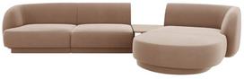Modulinė sofa Micadoni Miley Blu40, rusva, dešininė, 300 x 145 cm x 70 cm
