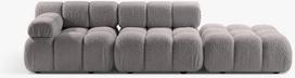 Modulinė sofa Micadoni Bellis, šviesiai pilka, kairinė, 282 x 94 cm x 70 cm