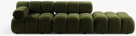 Modulinė sofa Micadoni Bellis, tamsiai žalia, kairinė, 282 x 94 cm x 70 cm