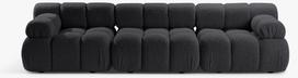 Modulinė sofa Micadoni Bellis, grafito, 282 x 94 cm x 70 cm