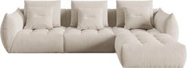 Modulinė sofa Micadoni Home Bloom Velvet, ecru, 332 x 216 cm x 95 cm