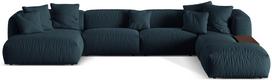Modulinė sofa Micadoni Martina Boston, mėlyna, dešininė, 406 x 280 cm x 75 cm