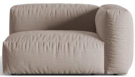 Modulinė sofa Micadoni Martina Structured, tamsaus smėlio spalva, dešininė, 121 x 106 cm x 75 cm