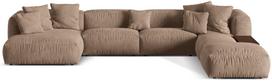 Modulinė sofa Micadoni Martina Vogue 3, tamsaus smėlio spalva, dešininė, 406 x 280 cm x 75 cm