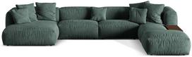Modulinė sofa Micadoni Martina Vogue 12, žalsva, dešininė, 406 x 280 cm x 75 cm