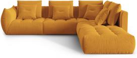 Modulinė sofa Micadoni Home Bloom Casino, geltona, dešininė, 316 x 310 cm x 95 cm