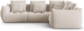 Modulinė sofa Micadoni Home Bloom Casino, ecru, dešininė, 316 x 216 cm x 95 cm