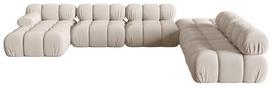 Modulinė sofa Micadoni Bellis 3D, šviesiai smėlinė, dešininė, 376 x 282 cm x 64 cm