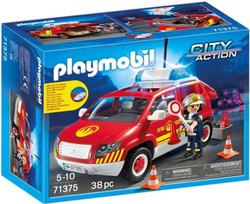 playmobil gaisrine - Playmobil Gaisrinės Automobilis su Šviesomis ir Garsu 71375 - 1 nuotrauka
