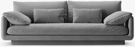 Sofa Micadoni Torino, pilka, 220 x 103 cm x 83 cm
