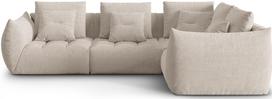 Modulinė sofa Micadoni Home Bloom City 05, tamsaus smėlio spalva, dešininė, 316 x 216 cm x 95 cm