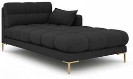Sofa Micadoni Home Mamaia Chaise Longue, tamsiai pilka, dešininė, 185 x 105 cm x 75 cm
