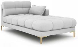 Sofa Micadoni Home Mamaia Chaise Longue, šviesiai pilka, dešininė, 185 x 105 cm x 75 cm