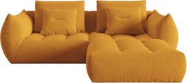 Modulinė sofa Micadoni Home Bloom Velvet, geltona, 232 x 216 cm x 95 cm