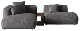 Modulinė sofa Micadoni Martina, pilka, kairinė, 292 x 176 cm x 75 cm
