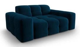 Sofa Micadoni Home Kendal Velvet, tamsiai mėlyna, 156 x 103 cm x 79 cm