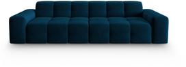 Sofa Micadoni Home Kendal Velvet 4 Seats, tamsiai mėlyna, 255 x 103 cm x 79 cm