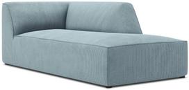 Sofa Micadoni Home Ruby Corduroy Chaise Longue, žydra, dešininė, 181 x 93 cm x 69 cm