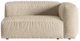Modulinė sofa Micadoni Martina Velvet, šviesiai smėlinė, dešininė, 160 x 106 cm x 75 cm