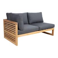 Modulinė sofa Home4you Serenity, pilka/ruda, dešininė, 166 x 80 cm x 65 cm
