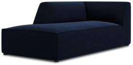 Sofa Micadoni Home Ruby Velvet Chaise Longue, tamsiai mėlyna, kairinė, 181 x 93 cm x 69 cm