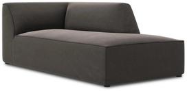 sezlongas - Sofa Micadoni Home Ruby Velvet Chaise Longue, tamsiai pilka, dešininė, 181 x 93 cm x 69 cm - 1 nuotrauka