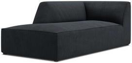 Sofa Micadoni Home Ruby Corduroy Chaise Longue, juoda, kairinė, 181 x 93 cm x 69 cm