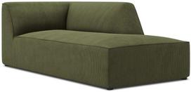 Sofa Micadoni Home Ruby Corduroy Chaise Longue, žalia, dešininė, 181 x 93 cm x 69 cm
