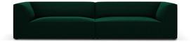 Sofa Micadoni Home Ruby Velvet, tamsiai žalia, 302 x 93 cm x 69 cm
