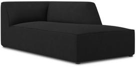 sezlongas - Sofa Micadoni Home Ruby Structured Fabric Chaise Longue, juoda, dešininė, 181 x 93 cm x 69 cm - 1 nuotrauka