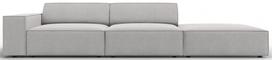 Sofa Micadoni Home Jodie Structured 3 Seats, šviesiai pilka, dešininė, 262 x 102 cm x 70 cm