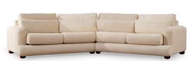 Sofa Hanah Home River 4, šviesiai ruda, dešininė, 105 x 330 cm x 90 cm