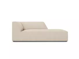 sezlongas - Sofa Micadoni Home Ruby Structured Fabric Chaise Longue, šviesiai ruda, dešininė, 181 x 93 cm x 69 cm - 2 nuotrauka