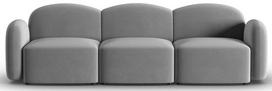 Sofa Micadoni Home Blair, šviesiai pilka/lašišinė, 272 x 87 cm x 80 cm