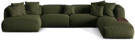 Modulinė sofa Micadoni Martina Boston, žalia, dešininė, 406 x 280 cm x 75 cm