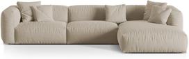modulines kampines sofos - Modulinė sofa Micadoni Martina Boston, šviesiai smėlinė, dešininė, 332 x 176 cm x 75 cm - 1 nuotrauka