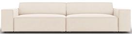 Sofa Micadoni Home Jodie Velvet 3 Seats, šviesiai ruda, 204 x 102 cm x 70 cm
