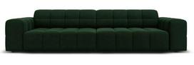 Sofa Micadoni Home Jennifer Velvet, tamsiai žalia, 244 x 102 cm x 70 cm