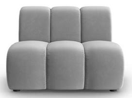 Modulinė sofa Micadoni Home Lupine Velvet, pilka, 90 x 87 cm x 70 cm