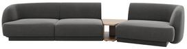 Modulinė sofa Micadoni Miley Blu 13, pilka, dešininė, 300 x 118 cm x 70 cm