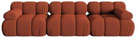 plytu imitacija - Modulinė sofa Micadoni Bellis 3D, oranžinė, 282 x 94 cm x 64 cm - 1 nuotrauka