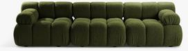 Modulinė sofa Micadoni Bellis, žalia, 282 x 94 cm x 70 cm
