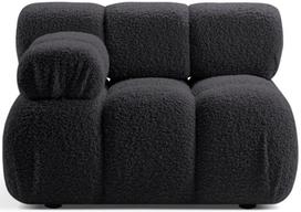 Modulinė sofa Micadoni Bellis Rolf 8, grafito, kairinė, 94 x 94 cm x 70 cm