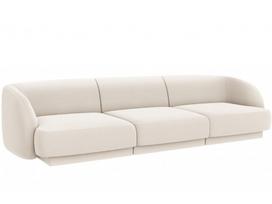 Sofa Micadoni Home Miley Velvet, šviesiai ruda, 259 x 85 cm x 74 cm