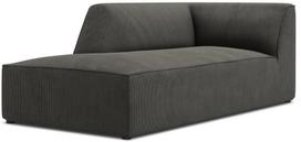 sezlongas - Sofa Micadoni Home Ruby Corduroy Chaise Longue, tamsiai pilka, kairinė, 181 x 93 cm x 69 cm - 1 nuotrauka