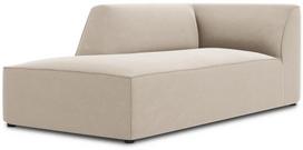Sofa Micadoni Home Ruby Velvet Chaise Longue, šviesiai ruda, kairinė, 181 x 93 cm x 69 cm