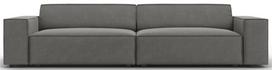 Sofa Micadoni Home Jodie Velvet 3 Seats, šviesiai pilka, 204 x 102 cm x 70 cm